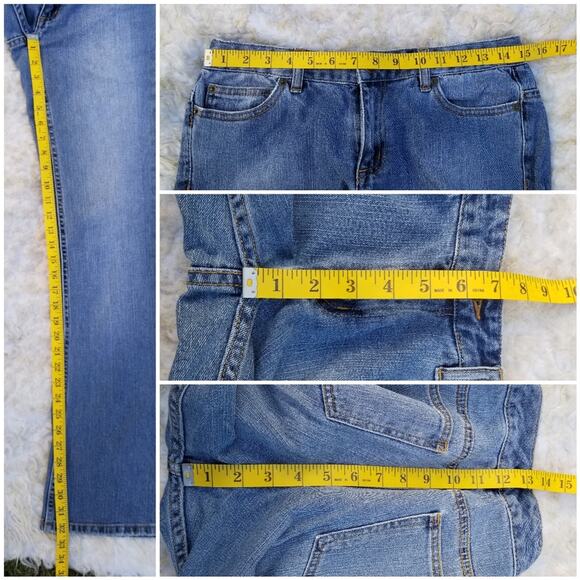 Studded Bootcut Jeans MK Michael Kors Size 2 Stretch Denim Embellished Pockets - Picture 8 of 11